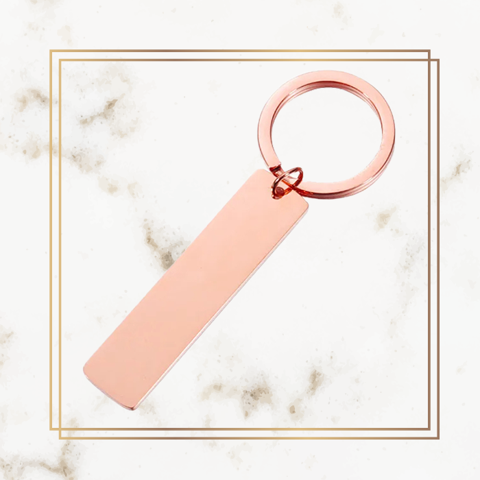 Bar Key Chain - Stainless Steel