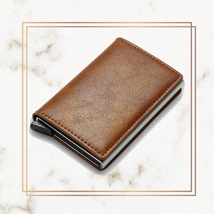 Logo Card Holder Wallet - Leather