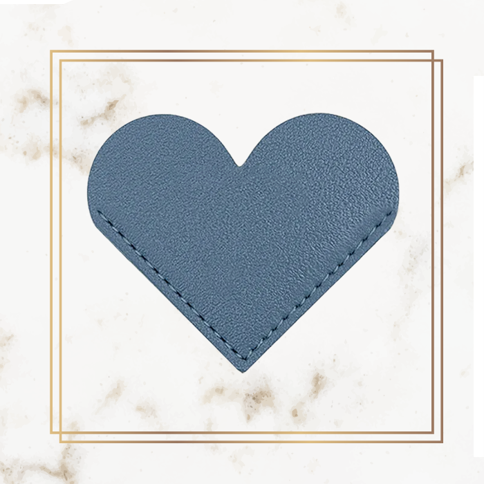 Wedding Heart Bookmark - Leather