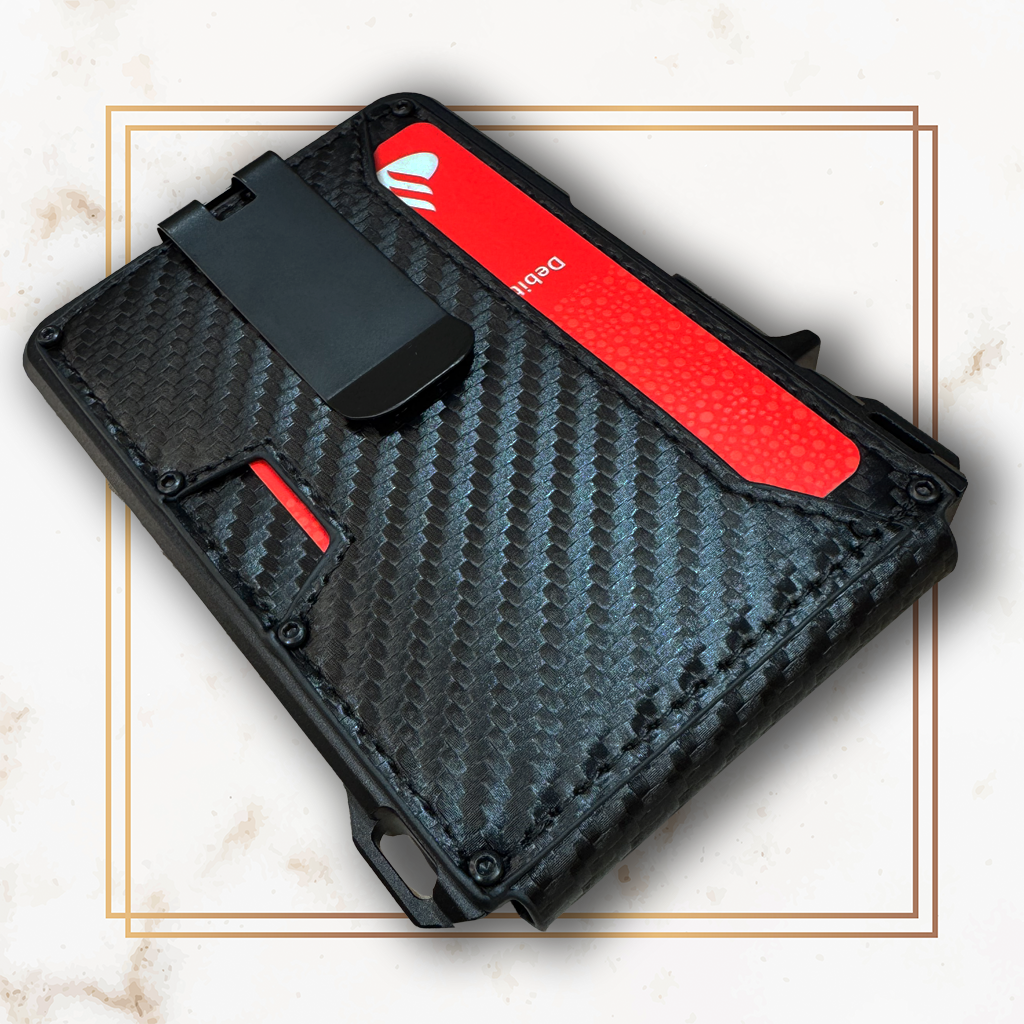 Premium Leather Wallet - Carbon Fibre