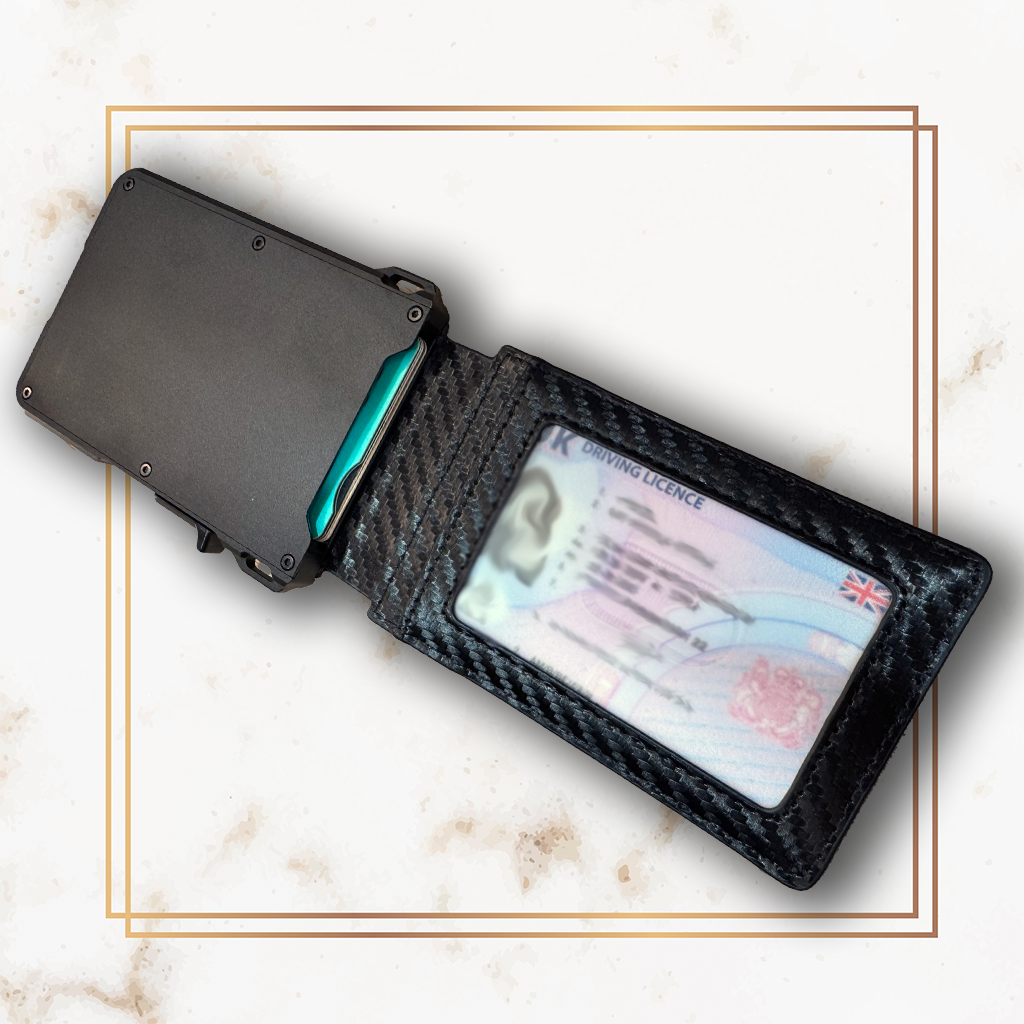 Premium Leather Wallet - Carbon Fibre