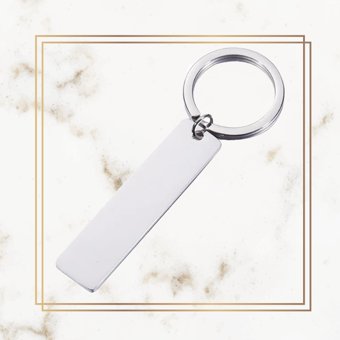Bar Key Chain - Stainless Steel