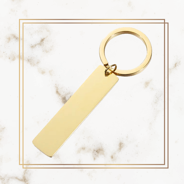 Bar Key Chain - Stainless Steel