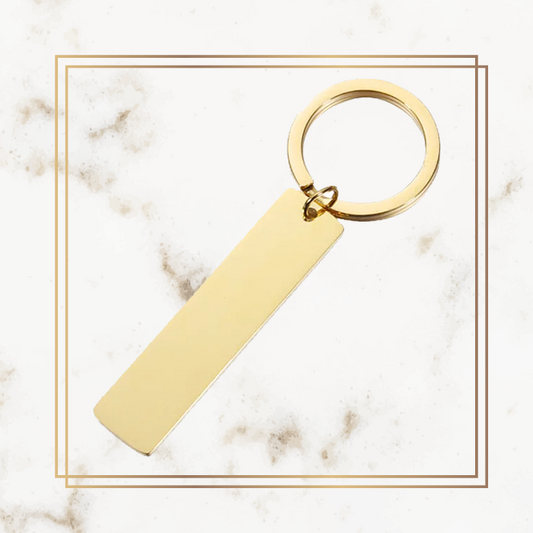 Bar Key Chain - Stainless Steel
