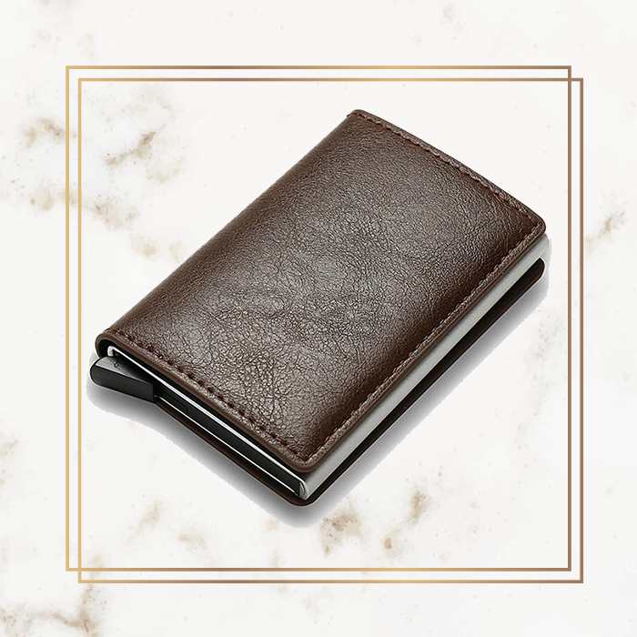 Logo Card Holder Wallet - Leather