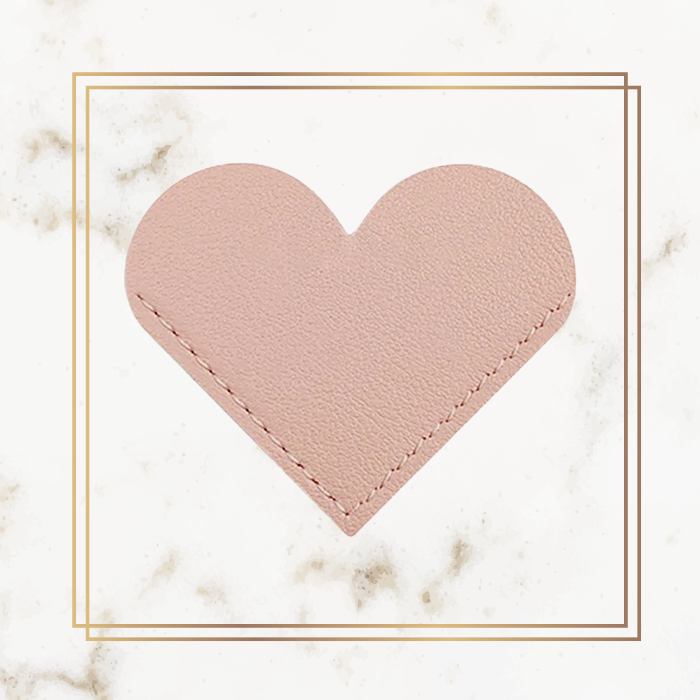 Wedding Heart Bookmark - Leather