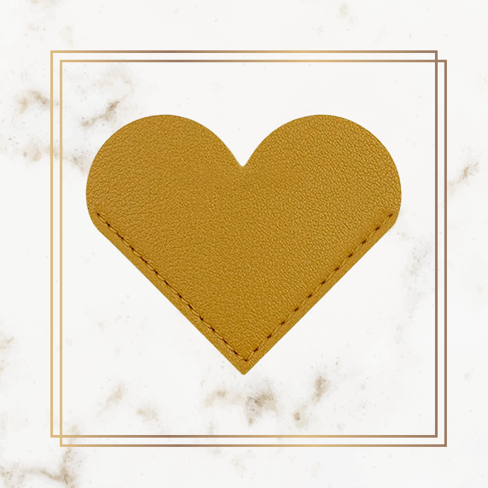 Wedding Heart Bookmark - Leather
