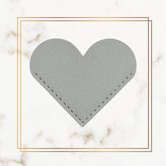 Wedding Heart Bookmark - Leather