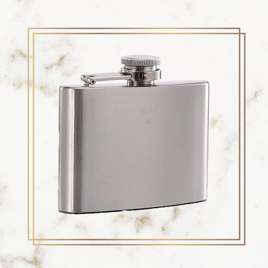 Wedding Hip Flask - Stainless Steel