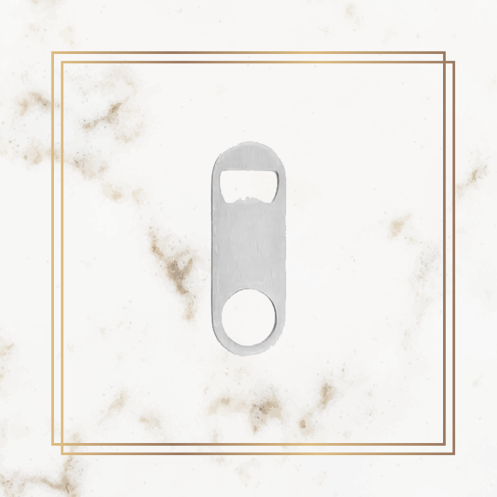Wedding Key Chain Bottle Opener - Stainless Steel