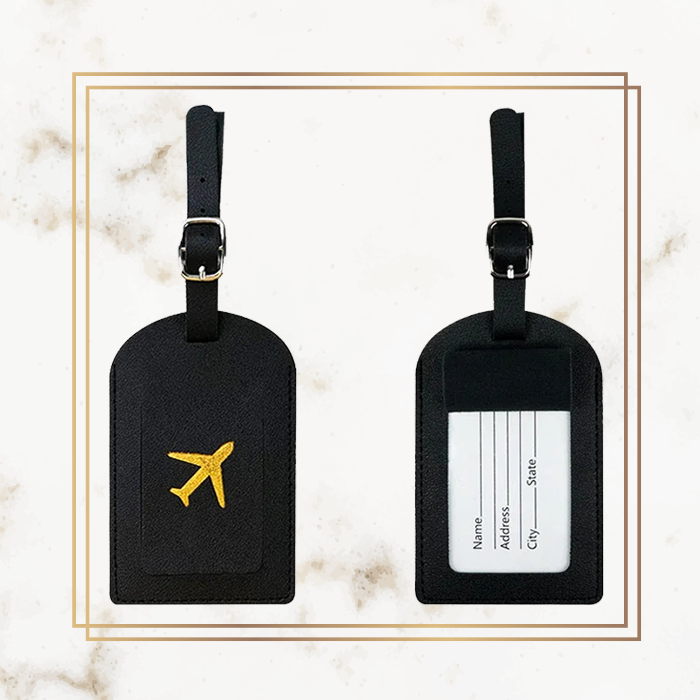 Logo Luggage Tag - Leather