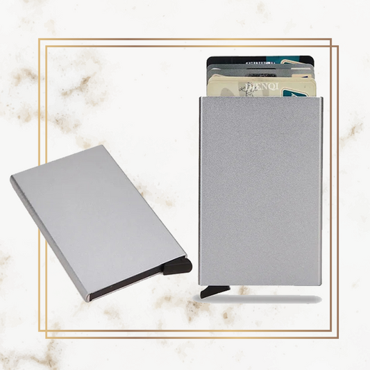 Logo Slim Pop-Up Card Holder - Metal
